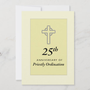Invitation Prêtre 25e anniversaire de l'ordination