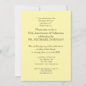 Invitation Prêtre 25e anniversaire d'ordination (Dos)