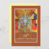Invitation Prêtre 25e anniversaire d'ordination (Devant / Derrière)