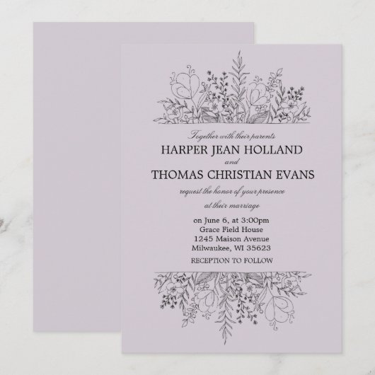 Invitation Pretty (Devant / Derrière)