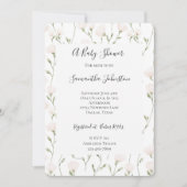 Invitation Pretty Blush Pink Floral Baby Shower (Devant)