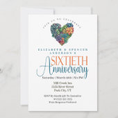 Invitation Pretty Cactus Heart 50th Wedding Anniversary (Devant)