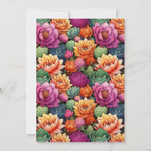 Invitation Pretty Cactus Heart 99th Birthday (Dos)