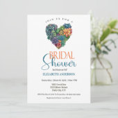 Invitation Pretty Cactus Heart Bridal Shower (Debout devant)