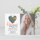 Invitation Pretty Cactus Heart Retirement Party (Debout devant)