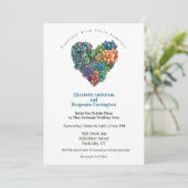 Invitation Pretty Cactus Heart Wedding (Debout devant)