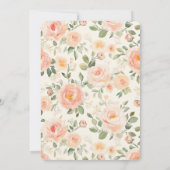 Invitation Pretty Cream Peach Floral Bridal Shower (Dos)