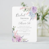 Invitation Pretty Hydrangeas Floral Bridal Shower (Debout devant)