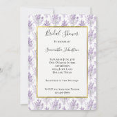 Invitation Pretty Lavender Flowers Bridal Shower (Devant)