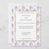 Invitation Pretty Lavender Flowers Wedding (Devant)