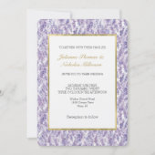 Invitation Pretty Lavender Flowers Wedding (Devant)
