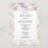 Invitation Pretty Lavender Purple Green Bridal Shower (Devant / Derrière)
