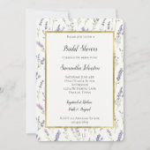 Invitation Pretty Lavender White Flowers Bridal Shower (Devant)