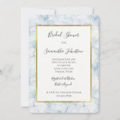 Invitation Pretty Light Blue Bridal Shower  (Devant)