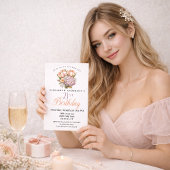 Invitation Pretty Pink and Orange Tulip 21st Birthday