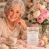Invitation Pretty Pink and White Peony 99th Birthday