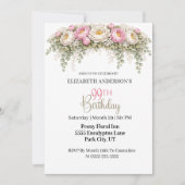 Invitation Pretty Pink and White Peony 99th Birthday (Devant)