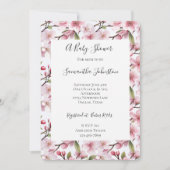Invitation Pretty Pink Cherry Blossom Floral Baby Shower (Devant)