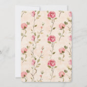 Invitation Pretty Pink Cream Roses Floral Wedding (Dos)