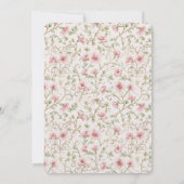 Invitation Pretty Pink Flowers Romantic Wedding (Dos)