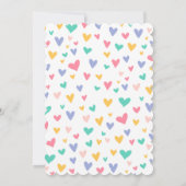 Invitation Pretty Pink Pastel Rainbow Unicorn Anniversaire Pa (Dos)