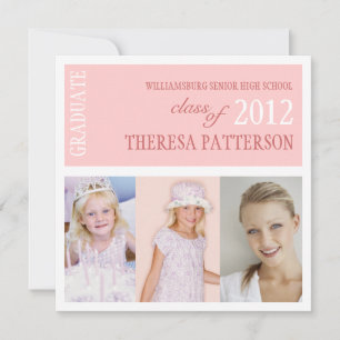 Invitation Pretty Pink Photo Collation Party