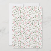 Invitation Pretty Pink Roses Floral Birthday   (Dos)