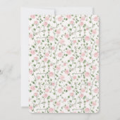 Invitation Pretty Pink Roses Floral Bridal Shower (Dos)