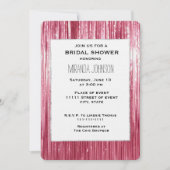 Invitation Pretty Pink Tinsel Stripes Bridal Shower (Devant)
