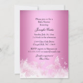 Invitation Pretty rose Baby shower papillon ethnique (Dos)