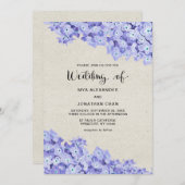 Invitation Pretty Rustic Floral Wedding (Devant / Derrière)