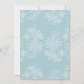 Invitation Pretty Sky Blue White Floral Faux Lace Wedding (Dos)