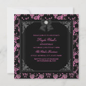 Invitation Pretty Tiara & Bow Rose Sweet 16 (Dos)