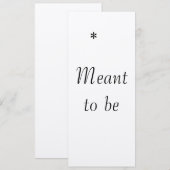 Invitation « Prévu pour être » , l'invitation de mariage (Devant / Derrière)