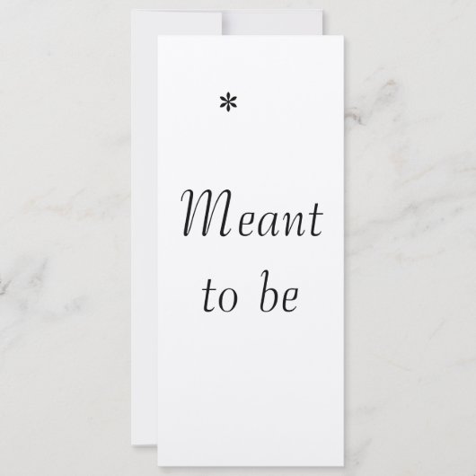 Invitation « Prévu pour être » , l'invitation de mariage (Devant)