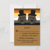 Invitation Pride d'ours mariage RSVP pour les gays (Devant)