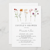 Invitation Pride Lesbienne fleur sauvage Floral Couple's Show (Devant / Derrière)