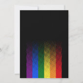 Invitation Pride Rainbow LGBTQ Mariage cardiaque (Dos)
