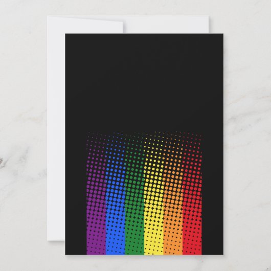 Invitation Pride Rainbow LGBTQ Mariage cardiaque (Dos)