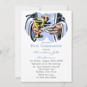 Invitation Prière catholique Première communion (Devant)