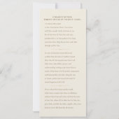 Invitation Prière de mariage catholique traditionnelle (Dos)