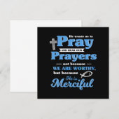 Invitation Prière Dieu Religion Catholique Cadeau Chrétien (Devant / Derrière)