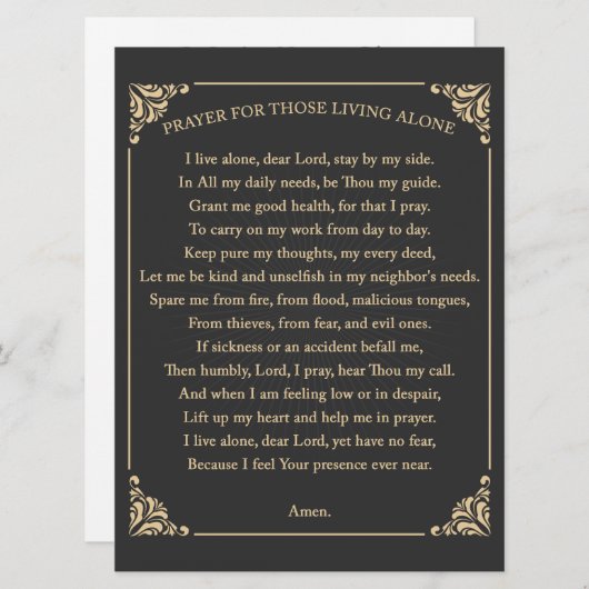 Invitation prière pour ceux qui vivent seuls (Devant / Derrière)