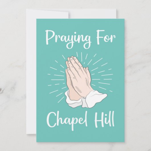 Invitation Prière Pour Chapel Hill (Devant)
