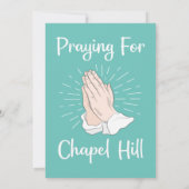 Invitation Prière Pour Chapel Hill (Dos)