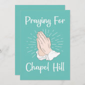 Invitation Prière Pour Chapel Hill (Devant / Derrière)