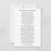 Invitation Prière religieuse pour enfant de chœur catholique  (Dos)