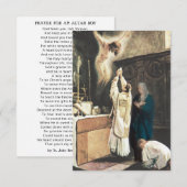 Invitation Prière religieuse pour l'enfant d'autel catholique (Devant / Derrière)