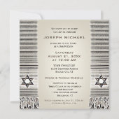 Invitation Prière Shawl Tan Bar Mitzvah (Devant)