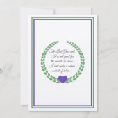 Invitation Priez Cowboy et la mariée Mariage vert pourpre (Dos)